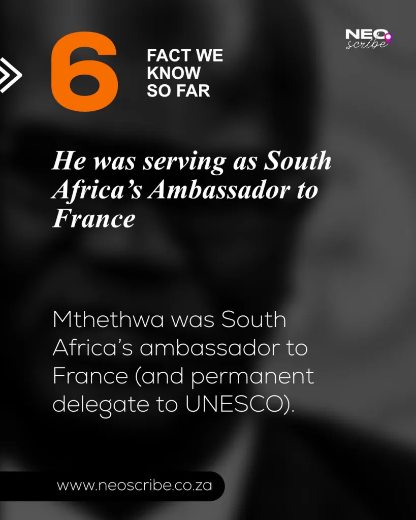 Nathi Mthethwa Dies in Paris: Former SA Police Minister and Ambassador Falls from 22nd-Floor Hotel 3